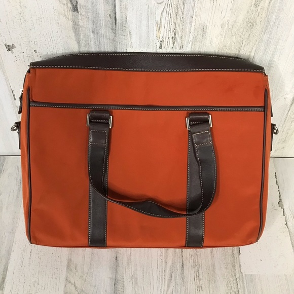 Levenger orange messenger bag - Picture 8 of 11